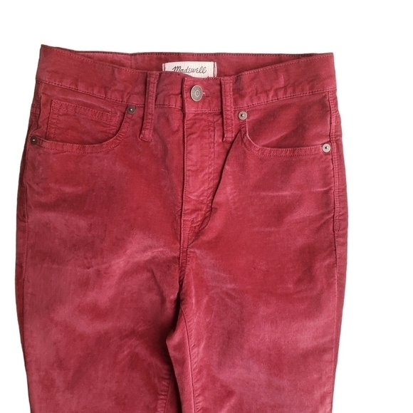 MADEWELL 10" High-Rise Skinny Jeans: Stretch Velvet Edition - Picture 7 of 8